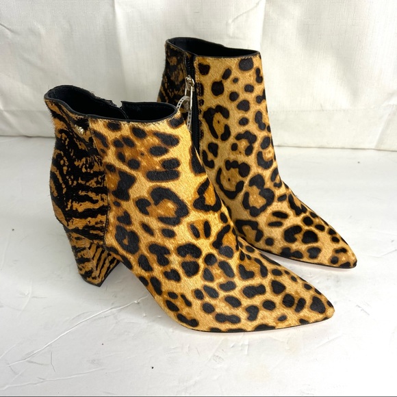 NEW Antonio Melani Shahn Calf Hair Heel Booties - Picture 2 of 10